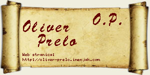 Oliver Prelo vizit kartica